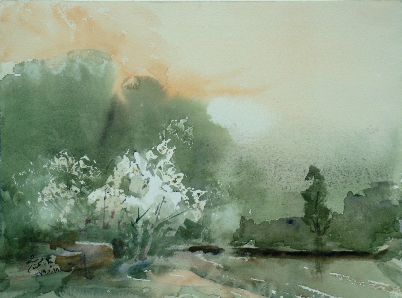 Jajouei ,Hossein ,Vernal, 10 x14 inches,watercolor ,Sold