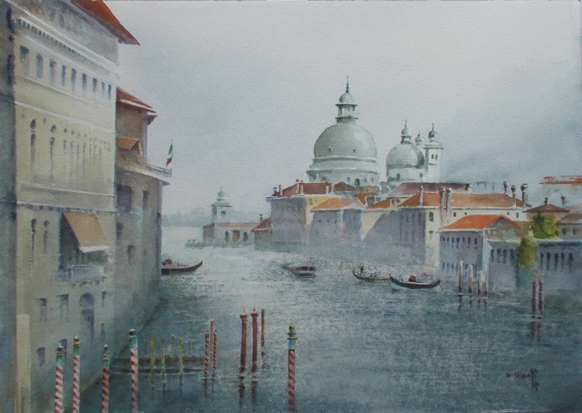 Jajouei Hossein , italy, 14 x 18 inches water color'